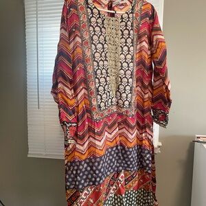 Multicolor Bohemian Maxi Dress